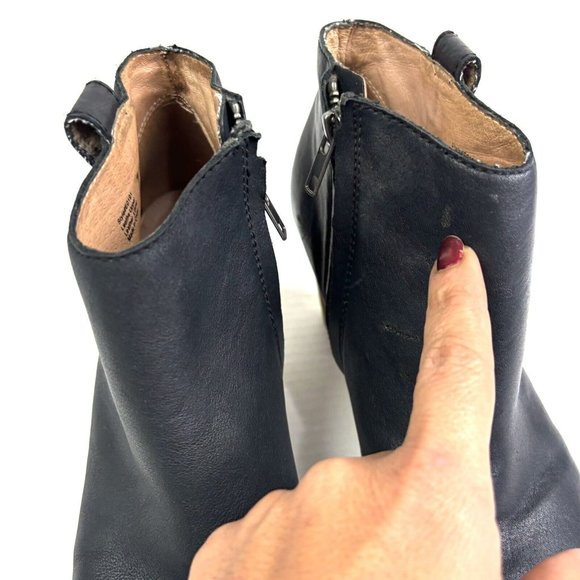 Madewell The‎ Billie Ankle Bootie Women’s 8.5 Black Leather Zip Shoes Heel - Picture 9 of 10